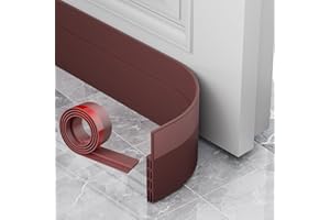 AOTUAO Paraspifferi Sottoporta, Paraspifferi Porta Blindata 100*5cm, Risparmiare Energia Paraspifferi Porta Ingresso, Paraspifferi Sottoporta Blindata Autoadesiva, Riduce il Rumore,anti Freddo-Marrone