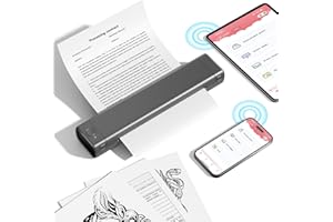 ITARI M08F Imprimante Compacte, Imprimante Thermique a4, Imprimante Thermique Portable pour des Impressions Itinérantes, Compatible avec Les Bluetooth avec Smartphone, USB avec Tablette