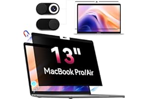 Yklssm Magnétique Filtre de Confidentialité pour MacBook Pro 13 Pouces (2016-2022, M1,M2) / MacBook Air 13 Pouces (2018-2021,M1), Amovible Anti Espion Protection ecran Film Confidentialité pour Mac 13