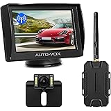 AUTO-VOX M1W Kit Telecamera Senza Fili, 4,3'' Monitor LCD, Telecamera per la Retromarcia Impermeabile IP 68, 6 LED per Vision