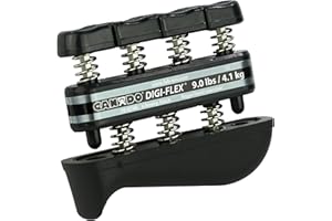 CanDo Digi-Flex Système d'Exercice pour les Doigts et la Main, Moyen, Noir