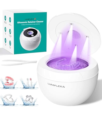 KAUGIC Ultrasonic Retainer Cleaner, 230ML Portable Retainer Cleaner