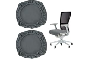 ZBHDEYG 2 fundas de cojín de asiento a cuadros, funda de asiento giratoria, funda elástica, lavable, funda de asiento individual, funda suave para silla