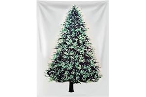 Eimilaly Weihnachtsbaum Wandteppich mit Nägeln, Flanell Wandteppich hängende Wandteppiche Geschenke für Weihnachten Dekoration, Geburtstag und Zimmer Dekor etc, 60x40in