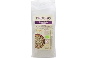 Probios Farina di Avena Integrale Biologica - Naturale e Senza Glutine - Ricca di Fibre - Confezione da 6
