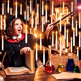 20 Bougies LED Flottantes Harry Potter avec Télécommande Baguette Magique, Bougies Sans Flamme à Scintillement, Fonctionne av