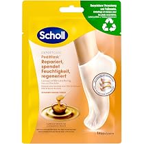 Scholl Fußmaske Mit Mandel & Honig – Intensive Feuchtigkeitspflege Für Trockene Füße, 20 Minuten Einwirkzeit | Ohne Mikroplastik, Recycelbare Verpackung