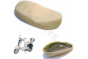 GY6-ERSATZTEILE_DE SITZBANK/SATTEL für 2- & 4-TAKT CHINA ROLLER 50 * 2-SITZER * in beige * für viele RETRO ROLLER MODELLE BAOTIAN BT49QT-11 MOTOWORX JONWAY BENZHOU YIYING YY50QT-15 SARO BELLA
