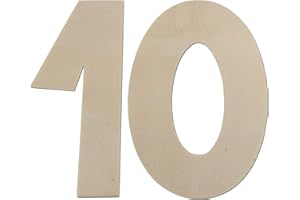 KLEENES TRAUMHANDEL Deko Zahlen - Geburtstagsdeko 10 Geburtstag aus Holz - Ideale Geburtstag Geschenkideen oder als Party Tischdeko (60 cm)