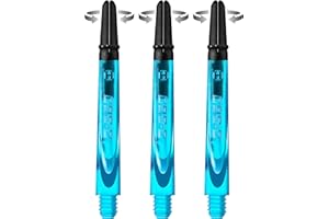 ハローズ Harrows Darts Technology Carbon 360 Shafts, Rotating Carbon top von Thor-Sports (medium, Aqua Blue)