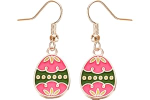 Charm Buddy Easter Chick Easter Egg Novelty Dangly Earrings with Gift Bag Easter Gifts Jewellery Jewelry for Girls Women Easter Bunny Hunt Gifts