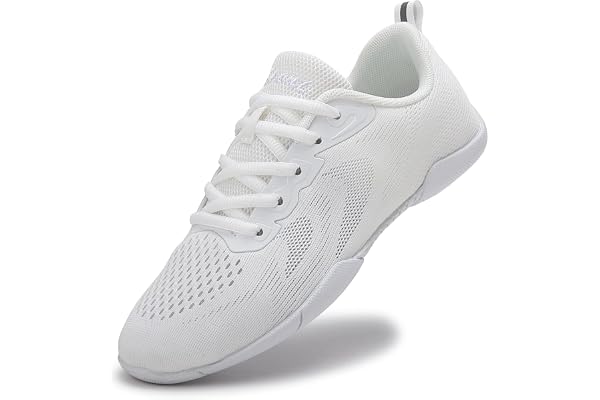 SECHRITE Cheerleader skor, vita, flickor, kvinnor, nät, dansssneakers, cheerleading, cheer, sneakers, lätta, ventilerande, te
