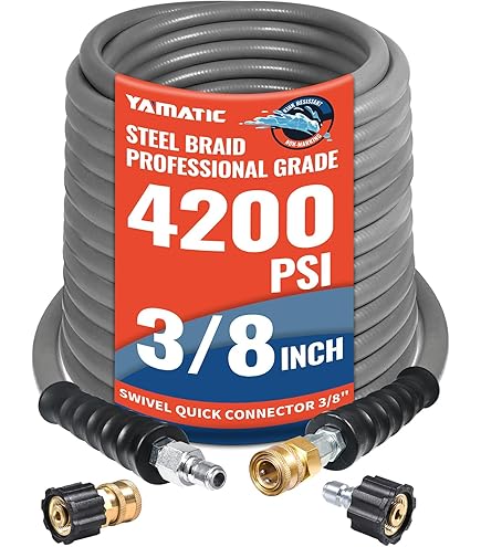 Flexzilla HFZPW426050Q-E 4200 PSI, 50' hogedrukreiniger slang, groen, 3/8 x 50 ft