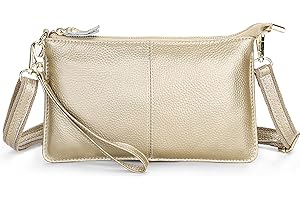 FORRICA Clutch Bag for Women – Genuine Leather Cross Body Bag, Ladies Small Crossbody Phone Purse for Wedding, Evening & Party