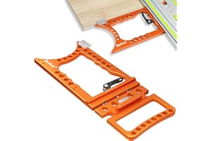 SpeTool 90° vinkelstopp för styrskena, exakt 90° orientering, snabblås, extra stor och tjock, kompatibel med Festool, Makita