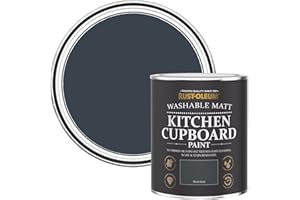 Rust-Oleum Black Kitchen Cupboard Paint in Matt Finish - Black Sand 750ml
