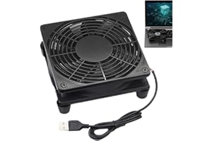 WHNBUIJ Router Cooling Fan Usb Powered - Quiet 120mm Dc 5v Cooling Case Fan, High Airflow Blower Fan | TV Box Game Console Pc Host, Router Replacement Kit Portable Laptop Cabinet Cooler Device