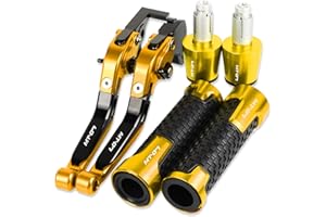 YXSM pour Yamaha MT07 MT-07 MT 07 2014-2021 Moto CNC Accessoires Frein Leviers d'embrayage Guidon Réglable Pliant Extensible avec Logo (Couleur : Or)