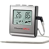 ThermoPro TP16 Digitales Bratenthermometer Ofenthermometer Fleischthermometer Grillthermometer Küchen Thermometer mit Timer f