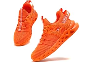 Kricely Boys Kids Trainers Boys Tennis Shoes Girls Running Walking Shoes School Gym Sports Trainers Breathable Lightweight Sneakers