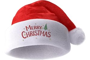 KEÏNELS Cappello Babbo Natale Bambini Merry Christmas – Cappellino di Babbo Natale Taglia per Bambino Bambina Peluche Originale – Idea Idee Regalo Natale per Bambini Originali - Regali per il Natale Originali