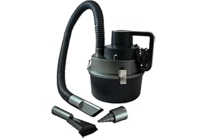 Sakura Aspirador SS5311 de 120 W, perfecto para coches, barcos y caravanas, limpiador e inflador en seco y húmedo, filtro lavable, alimentado por una toma de 12 V, paquete de 1