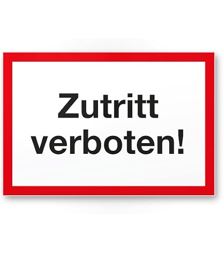Alu-Schild "Unbefugten Ist Der Zutritt Nicht Gestattet" 200x300 Mm - Geprägtes Warnschild Für Tür Oder Grundstück