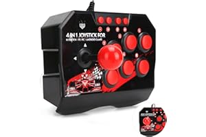 YUNSEITY Arcade Fight Stick, USB Wired Universal Arcade Fightstick Fighting Joystick for Switch, PS3, PC, Game Accessories
