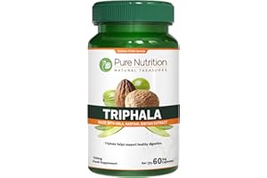 PURE NUTRITION NATURAL TREASURES Pure Nutrition Triphala Extract 700mg. (Equivalent to 1900mg Triphala Fruit Powder) Non GMO | Once Daily | 60 Days Supply.