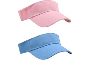 Gkhlg Pack of 2 Sun Hat Kids Breathable Adjustable Velcro Unisex Running Visor for Ages 4-10 Baseball Cap for Outdoor Activities Travel Leisure