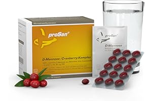 ‎PROSAN proSan D-Mannose/Cranberry-Komplex (30 Sachets + 30 Kaps.) | 100% natürliches D-Mannose-Pulver aus Birke + Kapseln mit Cranberry und Vitalstoffen für Immunsystem & Blasenschleimhaut | Antibiotikafrei