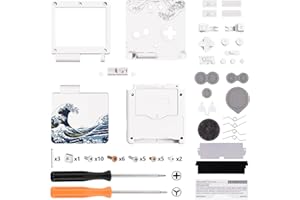 eXtremeRate Full Gehäuse für Nintendo Gameboy Advance SP,IPS Ready Upgraded Hülle & Tasten Set, DIY-Ersatz Case Shell Buttons für gba SP IPS&Standard LCD(KEIN Konsole&Platine)-Welle