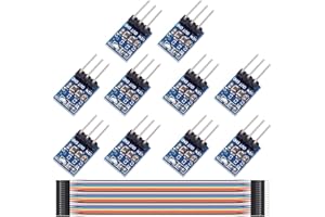 Youmile Lot de 10 modules d'alimentation abaisseur 5 V à 3,3 V DC 4,75 V-12 V à 3,3 V Régulateur de tension 800 mA LDO Buck Module Kit de soudure pour Arduino