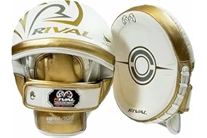 Rival Pro Boxing Focus Mitts RPM100 Punch Mitts (White Gold)