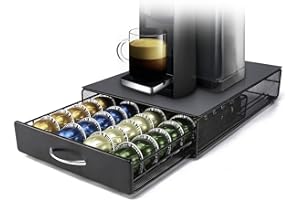 Vertuo uchwyt na kapsułki do kapsułek Nespresso VertuoLine Pods HiveNets metalowa kratka dozownik kapsułek z szufladą 40 sztuk