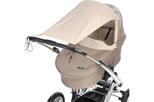 DIAGO Mikrofaser Sonnensegel Kinderwagen, beige