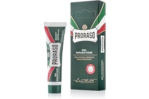 Proraso After shave reparador en gel, 10 ml, crema para el cuidado barba hombre que repara pequeñas heridas causadas por la cuchilla tras el afeitado