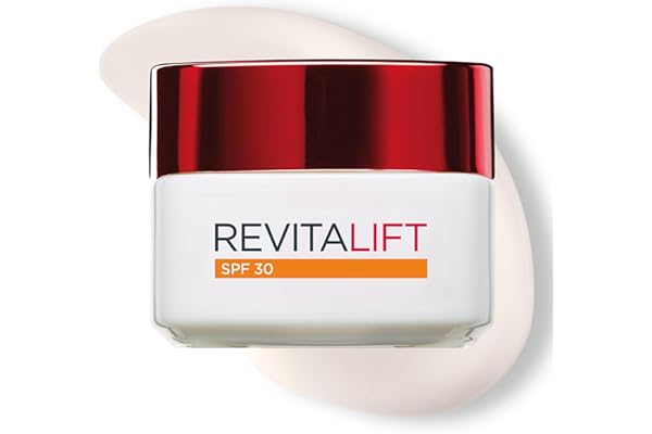 L'Oreal Paris Revitalift Crema de Día Hidratante con Protección Solar SPF 30, Antiarrugas y Extra Firmeza, 50 ml