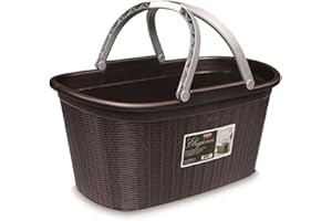 Stefanplast Elegance kosz, tworzywo sztuczne, moka, 38 x 58 x 28 cm