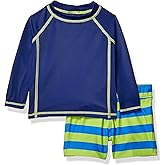 Amazon Essentials Baby Jungen Langarm-Badeanzug-Sets mit Rashguard und Badehose