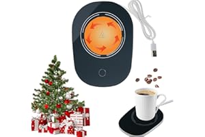 RAKIUTY Scalda Tazza USB,Scaldatazze da Caffè Scalda,Scalda Tazza,Scalda Bevande,Scaldatazze Scalda Tazze da Caffè,Utilizzabili per Caffè,Latte,Regalo di Natale,Regalo di Capodanno (Nero)