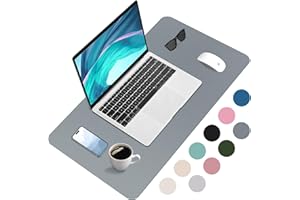 Zanfqvo Alfombrilla de Escritorio - Protector Escritorio, PU Impermeable, Antideslizante - Alfombrilla Ratón Grande (80 x 40 cm) - Mouse Pad para Escritorio, Ordenado (Gris Oscuro)