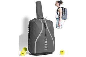 Otaro Tennis Bag with Separated Shoe Compartment (Fits 2 Tennis Rackets) Including Racket Protection | Premium Tennis Backpack for Men & Women | Unisex