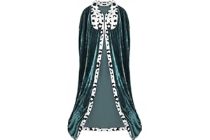 Proumhang Mantello Re Capo di Re Mantello Reale Costume Halloween Festa Natale Carnevale per adulti
