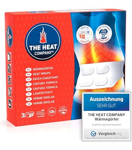 THE HEAT COMPANY Bodywärmer - 10 Stück - Wärmepflaster Rücken & Nacken - EXTRA WARM - Körperwärmer - Rückenwärmer - 12 Stunden Wohlige Wärme - Luftaktiviert - Rein Natürlich - View #3