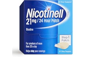 Nicotinell Nicotine Patch, Quit Smoking Aid Step 1, 24 Hour Patch, 21 mg, Pack of 7