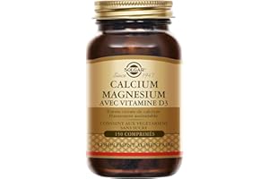 Solgar Calcium Magnésium Vitamine D3 - Os et Muscles - Fonction musculaire - Trio essentiel pour les os - Santé des os - Complément Alimentaire - Flacon de 150 comprimés