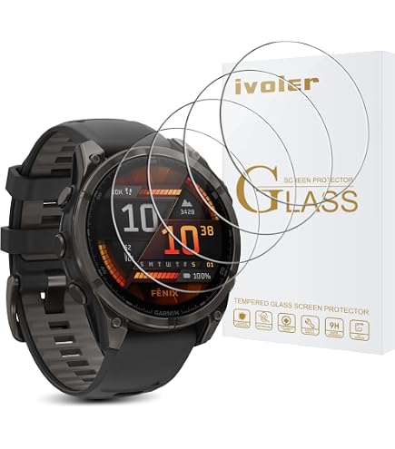 Verre Trempé Garmin Forerunner 165/Fenix 8 - Protection Écran 9H Anti-Rayures - Lot De 4