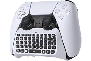 Wireless Controller Tastatur für PS5 Pro Slim, Bluetooth 3.0 Mini Portable Gamepad mit eingebautem Lautsprecher Audio Jack für Playstation 5 Voice Chat Board für Messaging und Gaming Live Chat