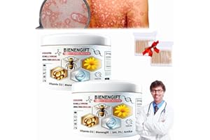 CFYYFC Todahof Bienengift Psoriasis Behandlungscreme, Todahof Bienengiftsalbe Gegen Schmerzen, Bienengift-Psoriasis-Behandlungscreme, Todahof Bienengiftlinderungscreme (2 Stücke)